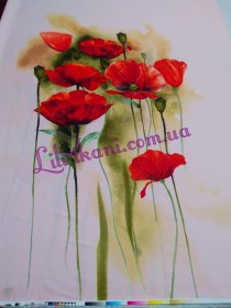 Шовк принт "Маки"